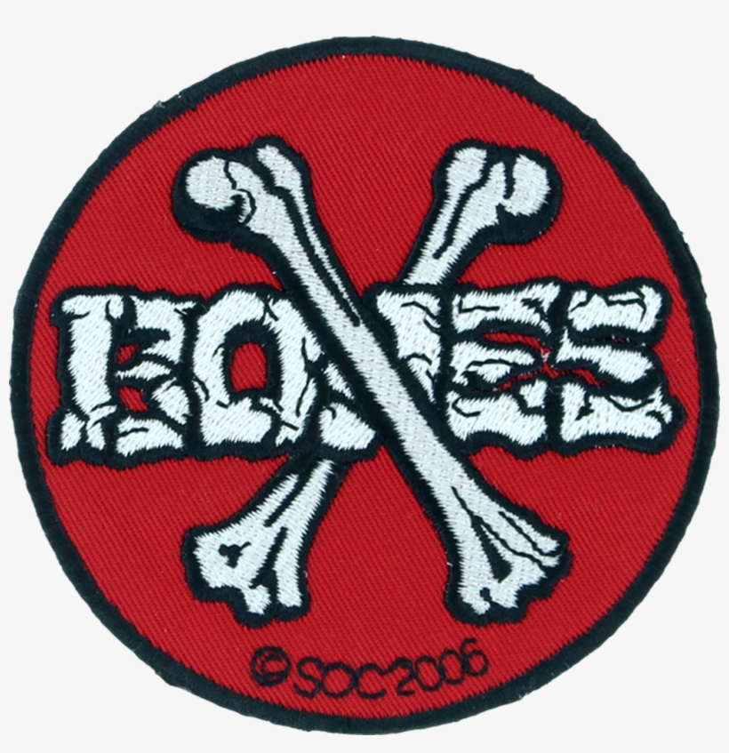 Powell Peralta Cross Bones Patch Red/blk, transparent png