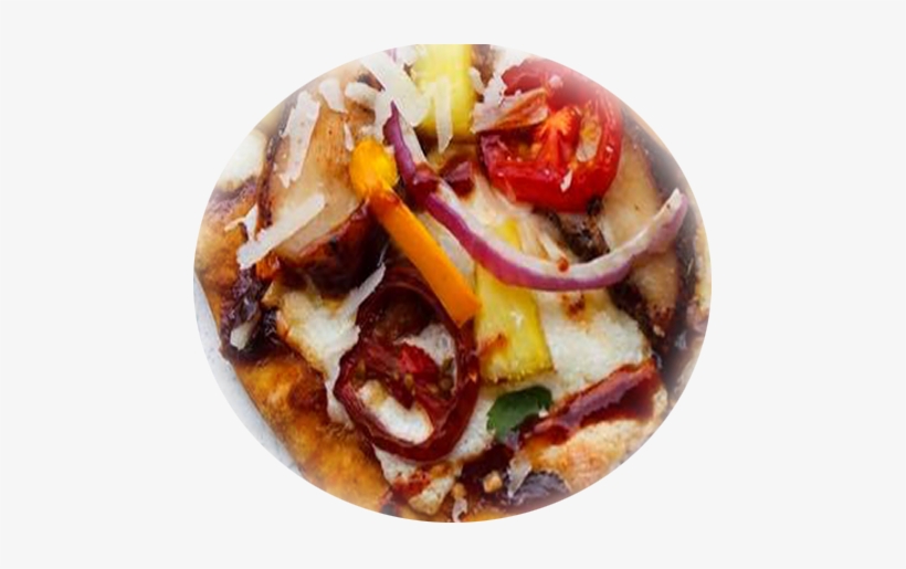 Tropical Chicken Bbq Pizza Rounded - Chicago-style Hot Dog, transparent png