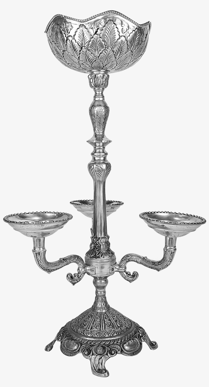 Silver Branch Candelabra - Chandelier, transparent png