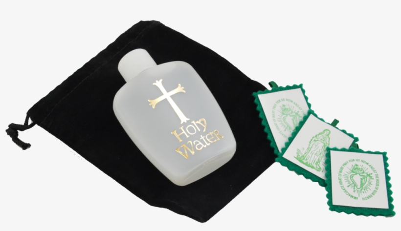 Free Epiphany Holy Water And 3 Green Scapulars - Christian Cross, transparent png