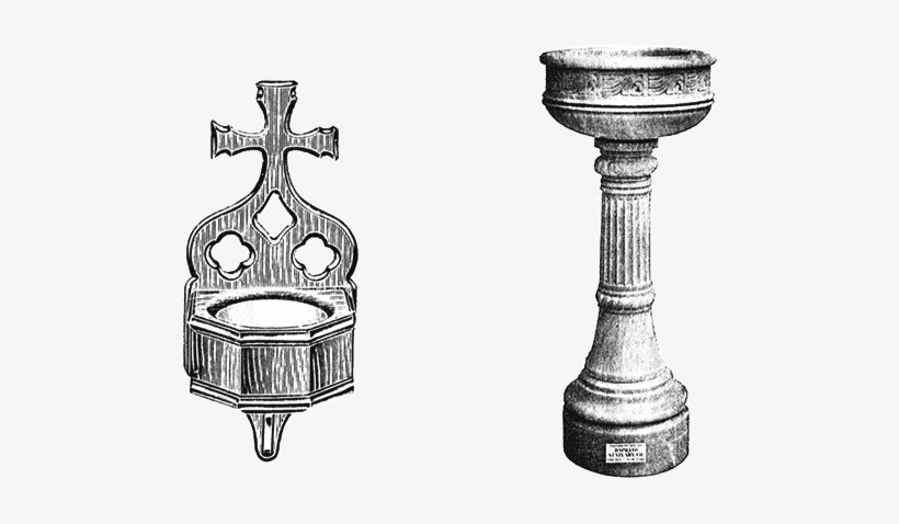 Our Catholic Company Provides Antique Church Supplies - Holy Water Font, transparent png