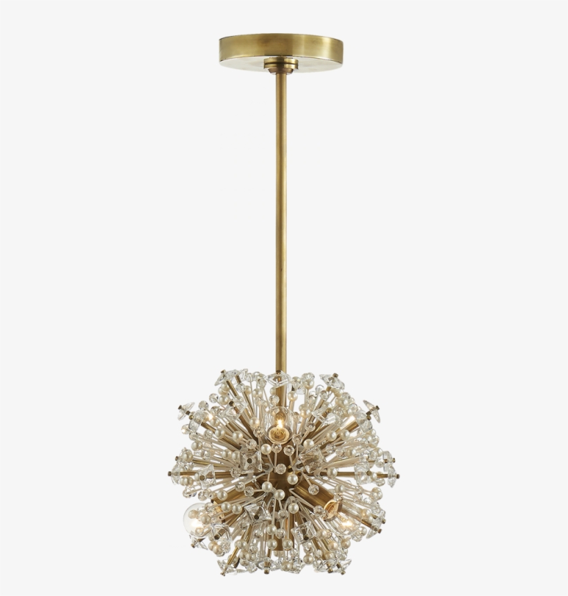 Dickinson Mini Chandelier In Soft Brass With Cle - Dickinson Mini Chandelier In Soft Brass W/ Clear Glass, transparent png