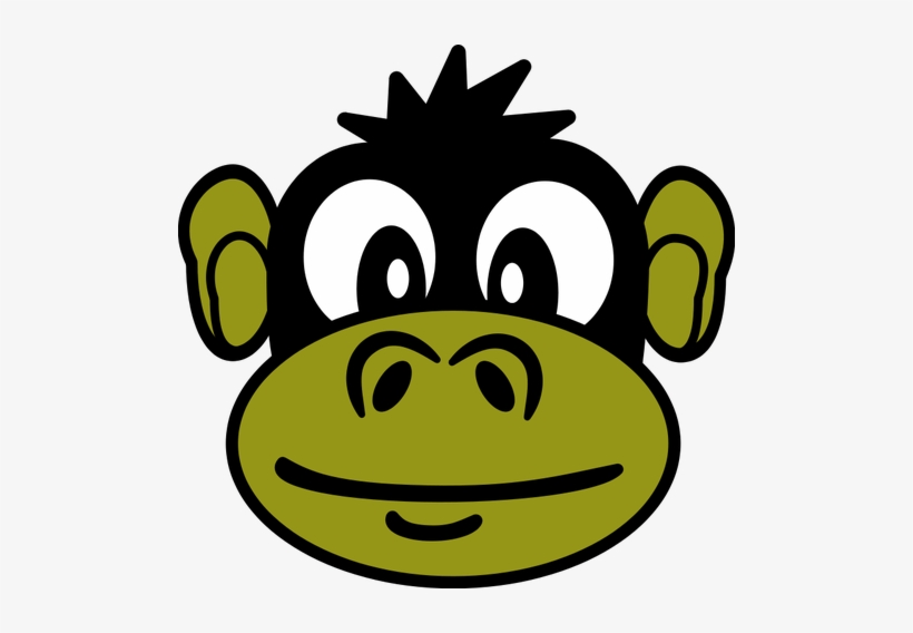 Funny Cartoon Faces - Monkey Face Oval Ornament, transparent png