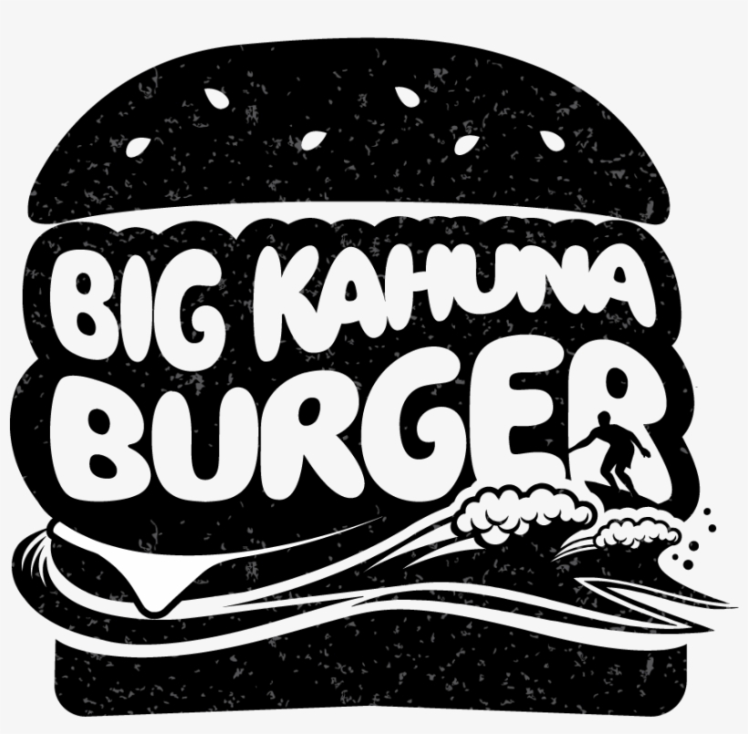 Big Kahuna Burger Logo -bw - Big Kahuna Burger Logo, transparent png