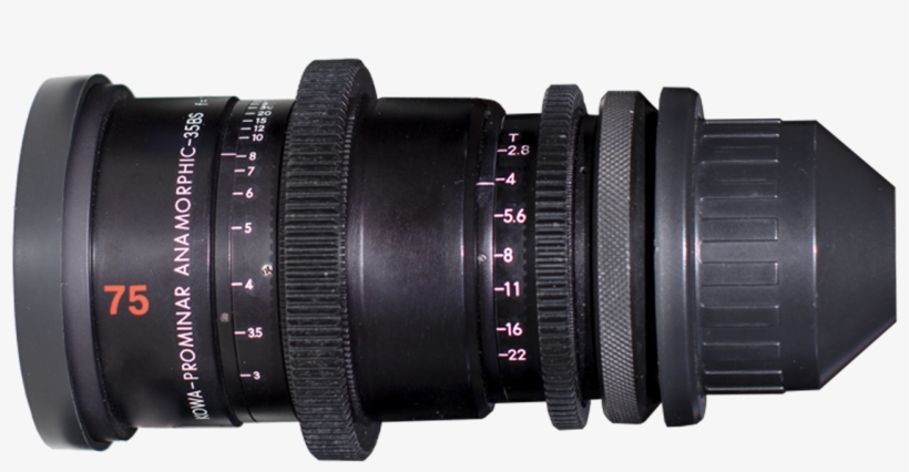 75mm Kowa Prominar Anamorphic Lens T2, transparent png