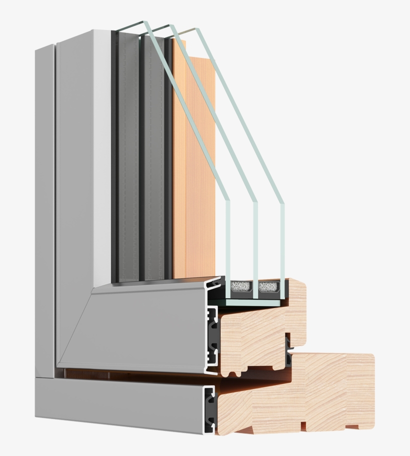 Outward Opening Alu-clad Timber Window - Plywood, transparent png