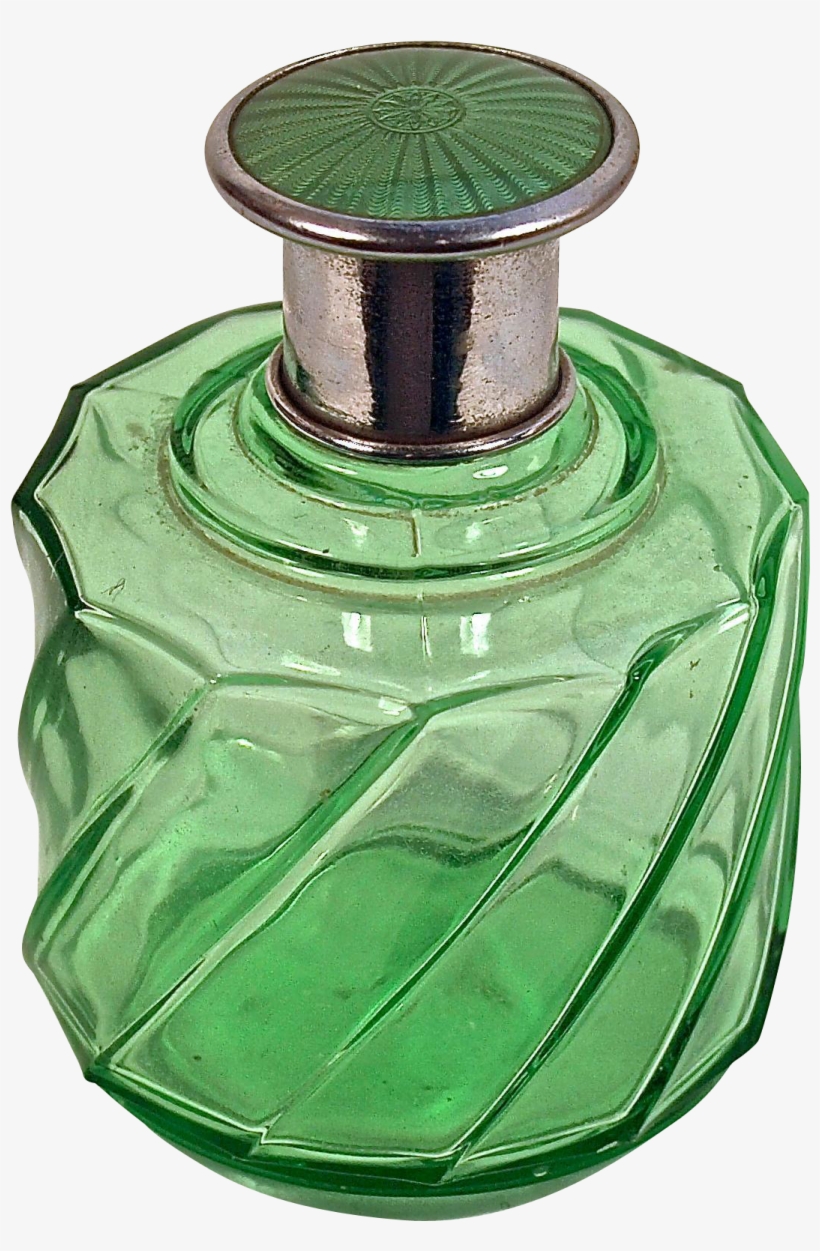 Apple Green Perfume/vanity/cologne Bottle With Matching - Perfume, transparent png