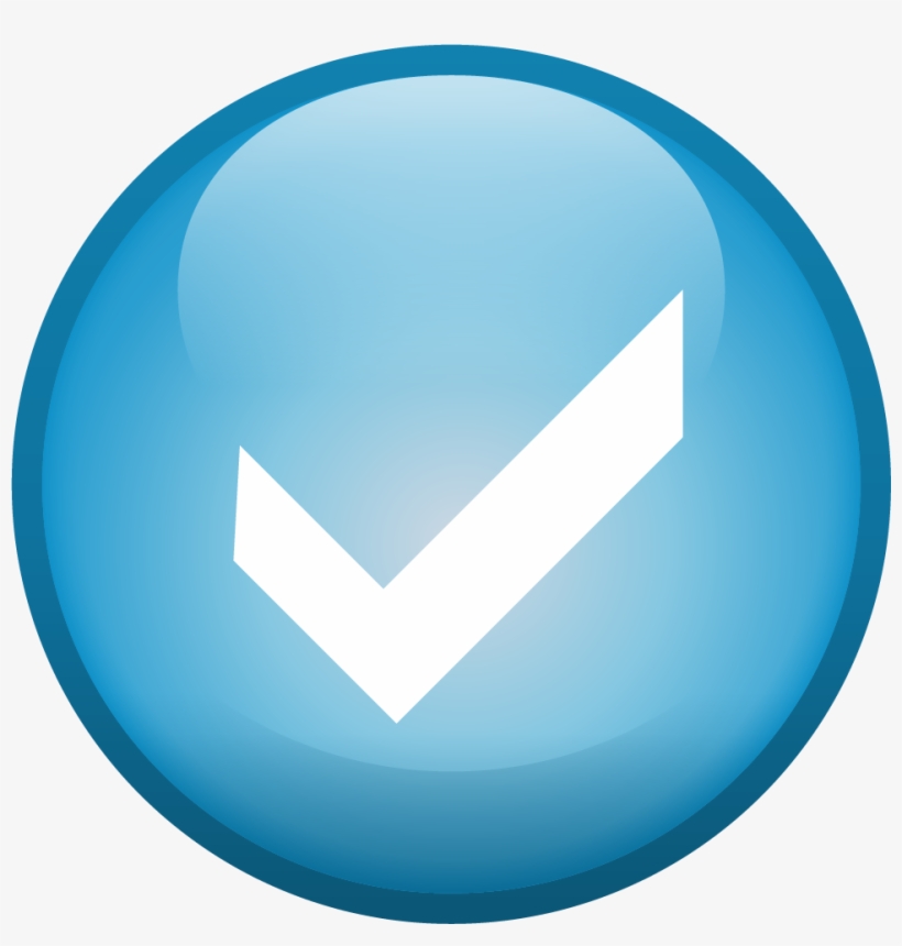 Ok Cancel Icon Png - Синяя Галочка Png, transparent png
