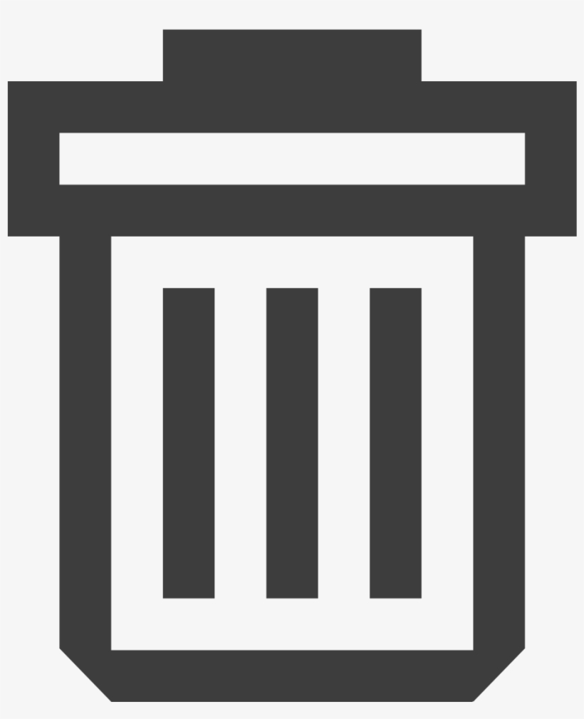 Cancel Icon Png Black Download - Waste Container, transparent png