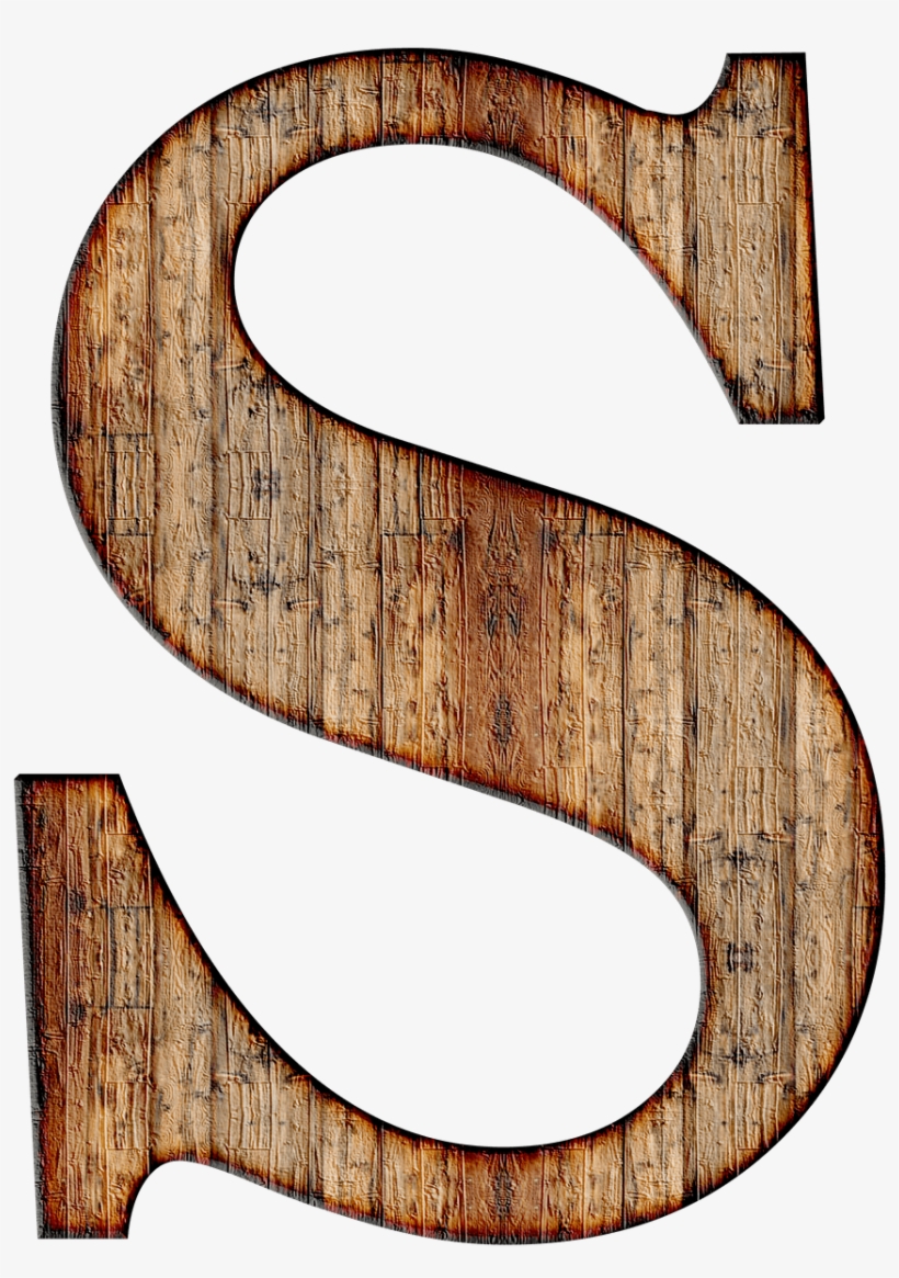 Wooden Capital Letter S Png - Letter S In Wood, transparent png
