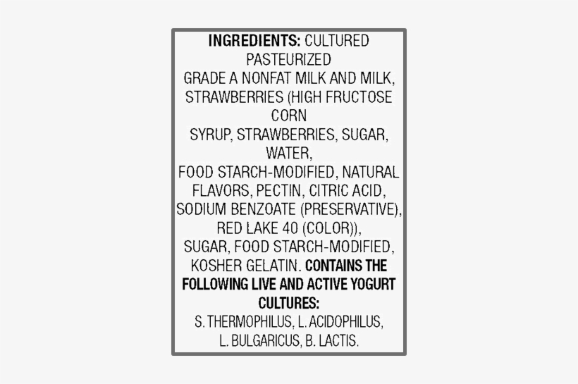 The American Heart Association Recommends That Women - Ingredients In Flavored Yogurt, transparent png