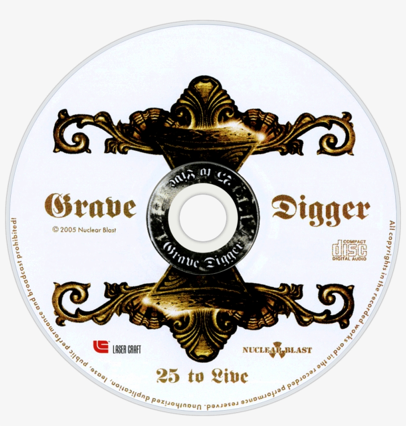 Grave Digger 25 To Live Cd Disc Image - 25 To Live - (import Cd), transparent png