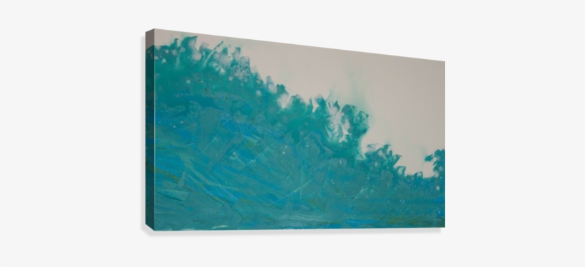 Green Wave Canvas Print - Painting, transparent png