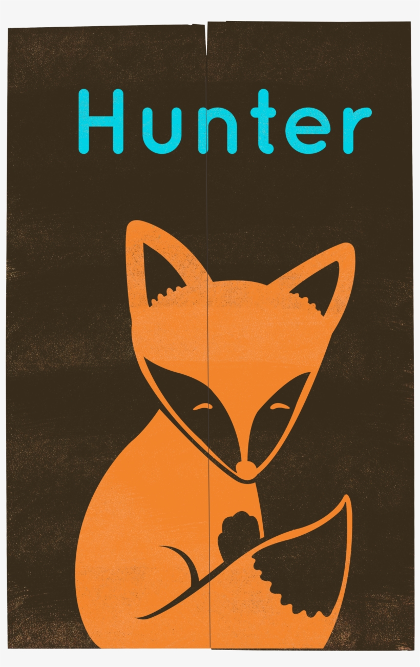 Baby Fox 1 - Stencil, transparent png