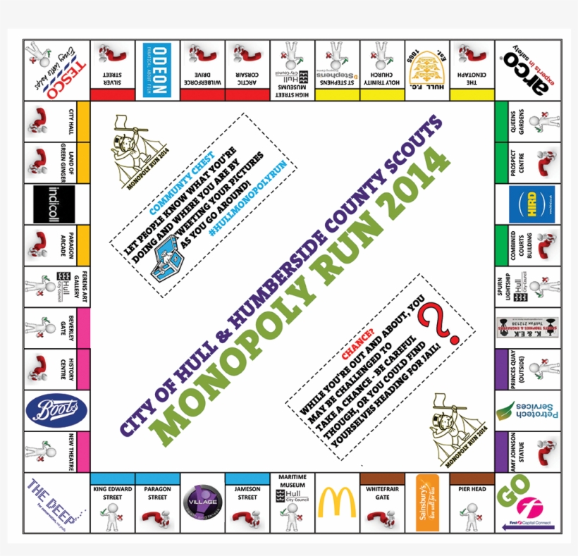 Hird Helps Scouts Explore Hull In Monopoly Run Challenge - Hull Monopoly Board Game, transparent png