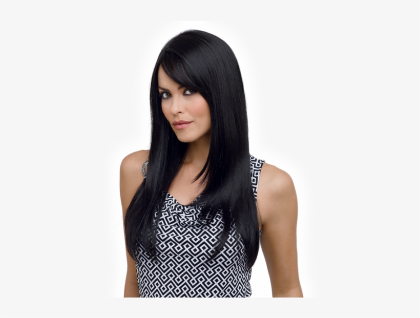Mckenzie Black Hair Side Fringe 450x540 Png Download Pngkit