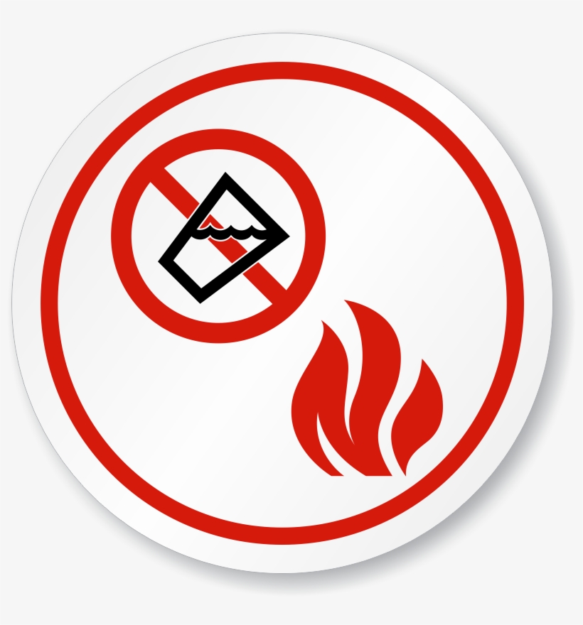 Do Not Extinguish With Water Iso Sign - Do Not Extinguish With Water Sign, transparent png