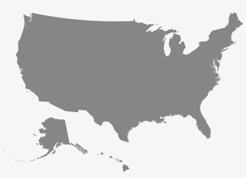 Discover Africa In The United States - Grey Silhouette Of United States, transparent png