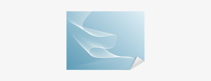White Elegant Wave Shape Against A Light Blue Background - Construction Paper, transparent png