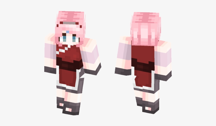 Naruto- Sakura Haruno - Sakura Haruno Skin Minecraft, transparent png