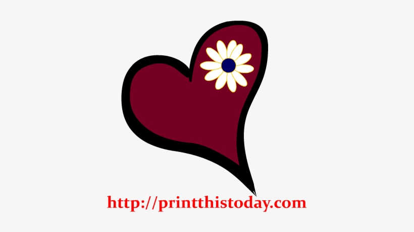 Love Clipart Cute Heart - Heart And Flower Clipart, transparent png
