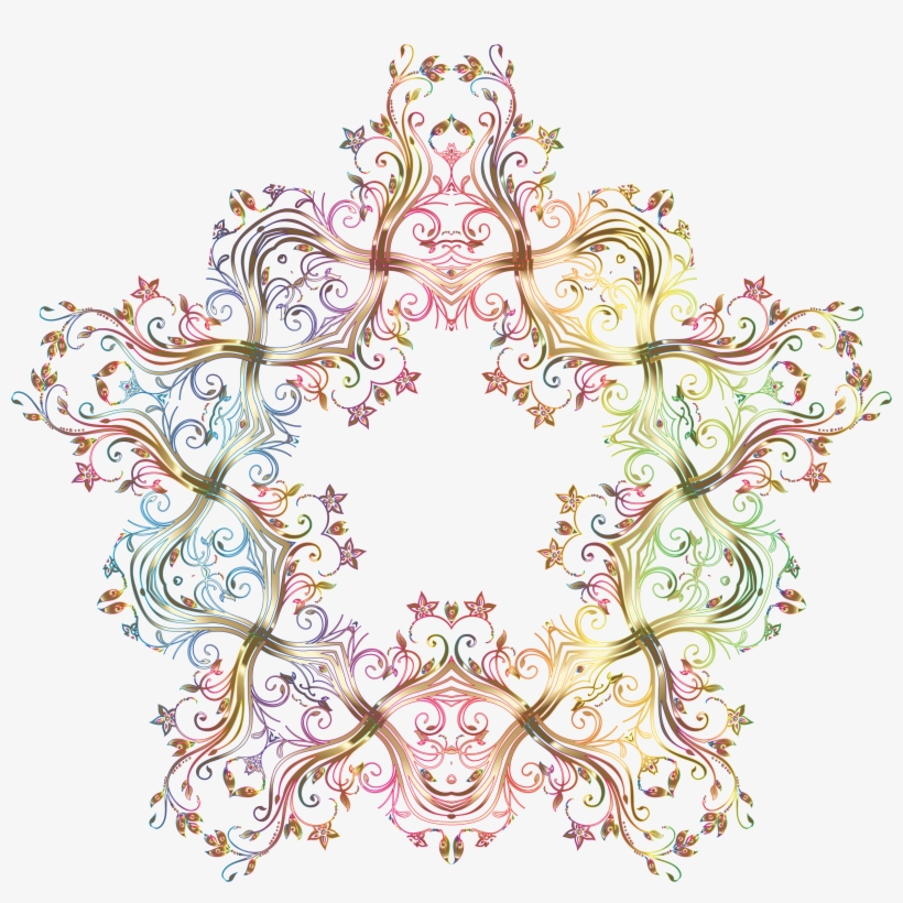 This Free Icons Png Design Of Chromatic Gold Flourish, transparent png