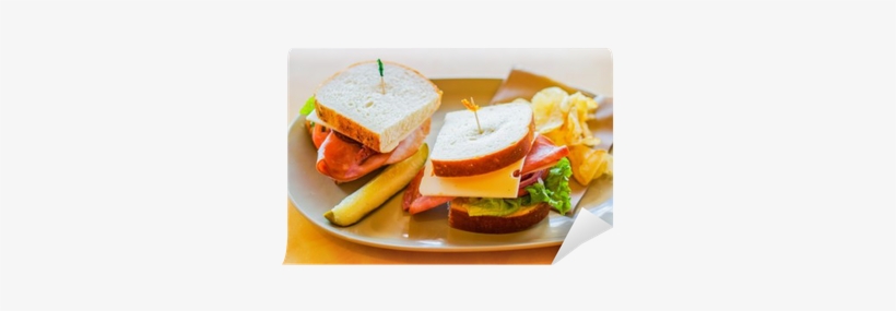 Club Sandwich With Ham And Cheese Wall Mural • Pixers® - Club Sandwich, transparent png