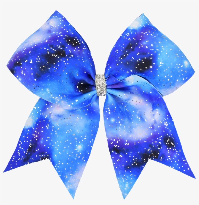 Blue Space I Love Cheer® Hair Bow, transparent png