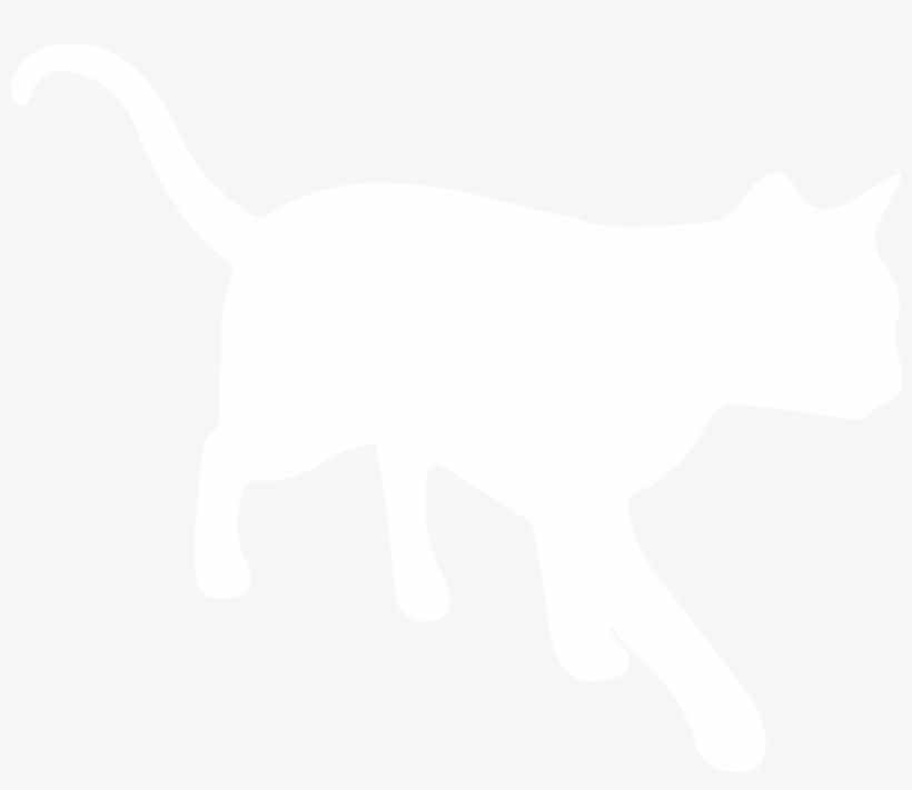 Feline Clipart Cat Meow - White Deer Silhouette Png, transparent png