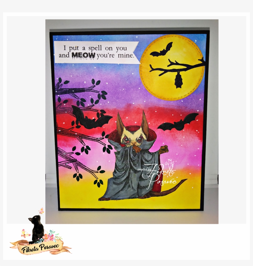 Cut Circle And Color It To Yellow, And I Added Bats - Cartoon, transparent png