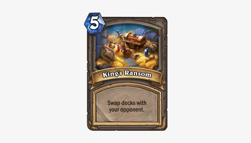 Here's The King's Ransom Spell Card - Level Up Hearthstone Card, transparent png