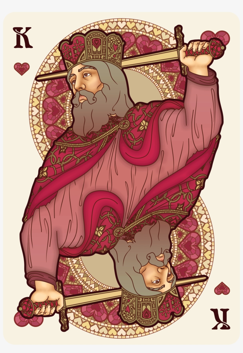 Nouveau Bourgogne, King Of - Playing Card, transparent png