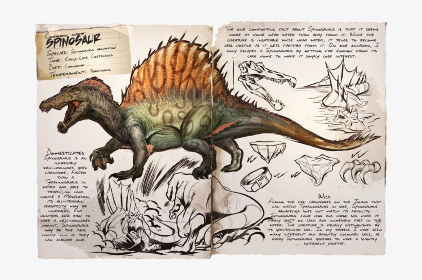 Spinosaurus - Ark T Rex Dossier, transparent png