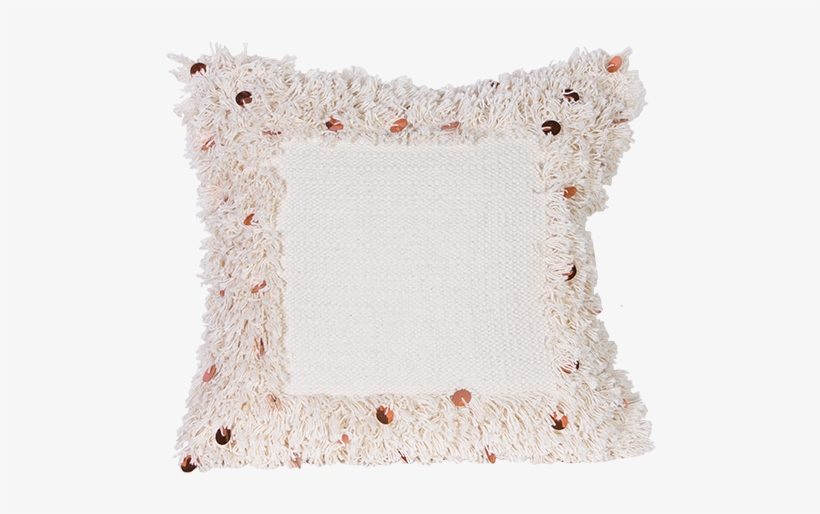 Boho Antique Gold Border Cushion, transparent png