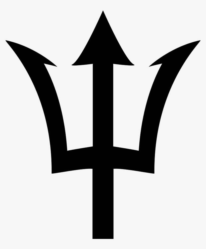 28 Collection Of Percy Jackson Trident Clipart - Barbados Flag, transparent png
