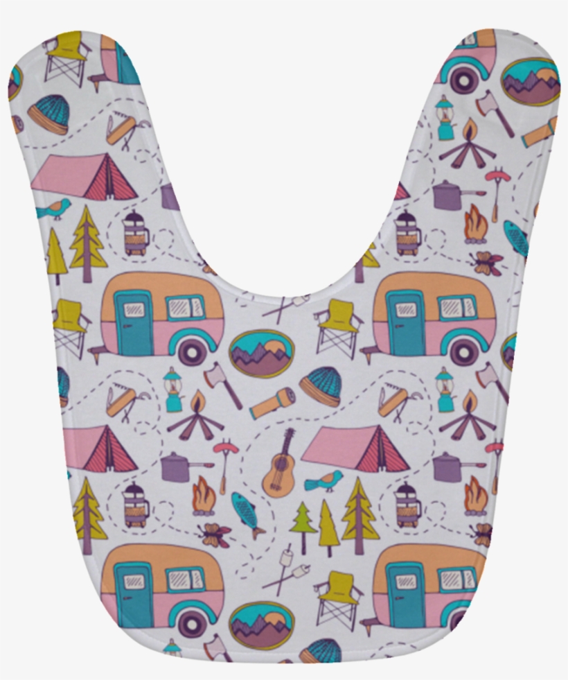 Camping Icon Pattern Baby Bibs - Bib, transparent png