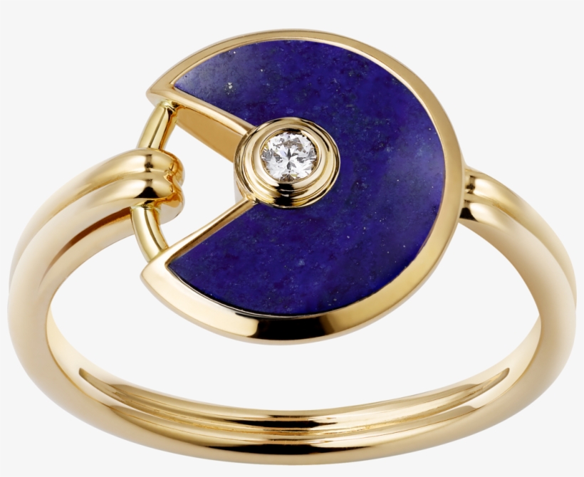 Amulette De Cartier Ring, Xs Modelyellow Gold, Lapis - Amulette De Cartier Ring, Xs Model, transparent png