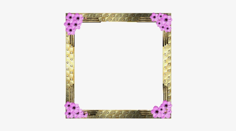 Frame Gold Flowers Png - Flowers Design Png Golden, transparent png