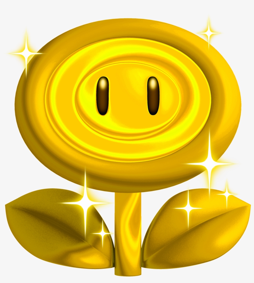 Image Gold Flower Nsmb2png Fantendo The Video Game - Flores De Mario Bros, transparent png