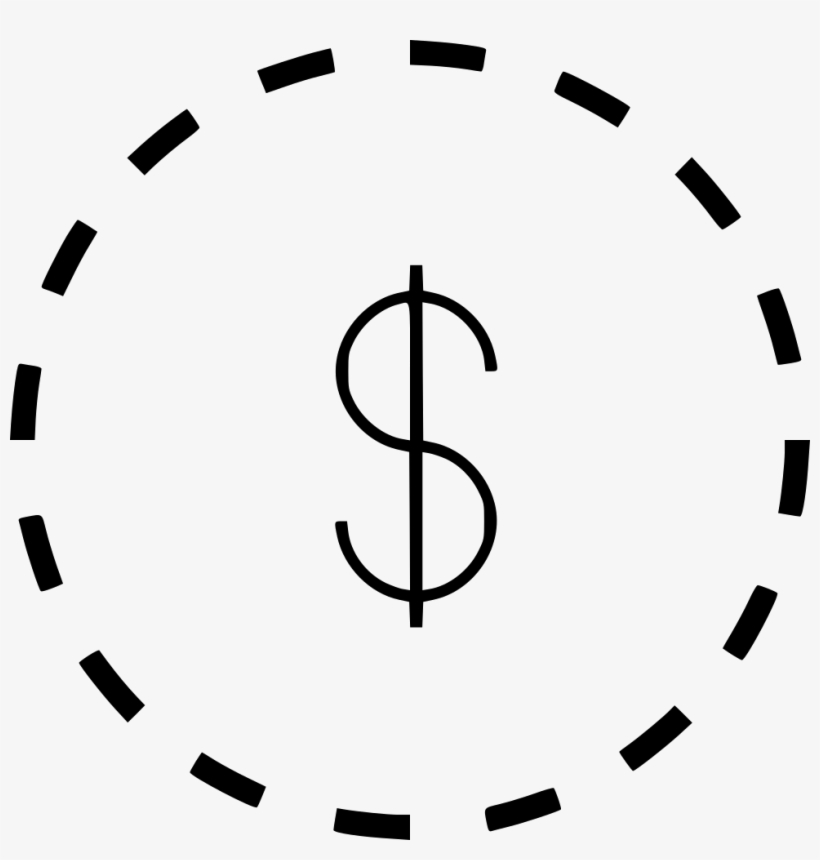 Dashed Circle Dollar - Icon, transparent png