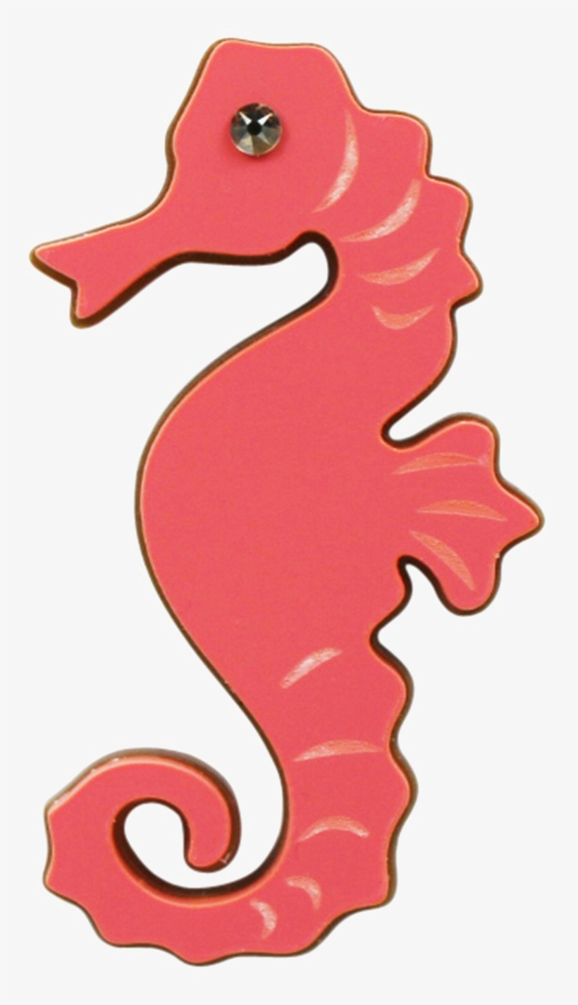 Pink Seahorse Png Free Download - Brooch, transparent png