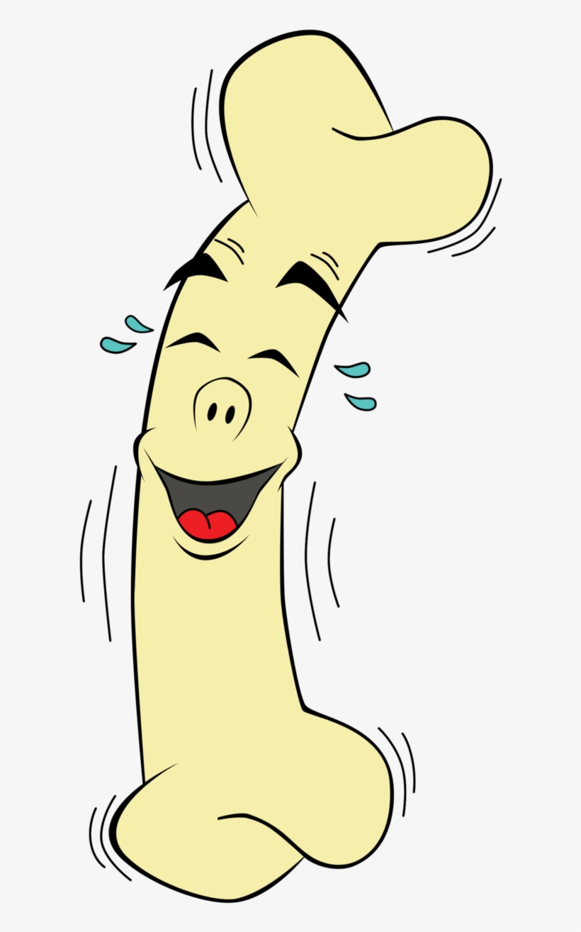Funny Bone Mascot - Bone With A Face Cartoon, transparent png