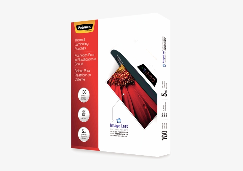 Thermal Laminating Pouches - Fellowes Thermal Laminating Pouches, Imagelast, Letter, transparent png