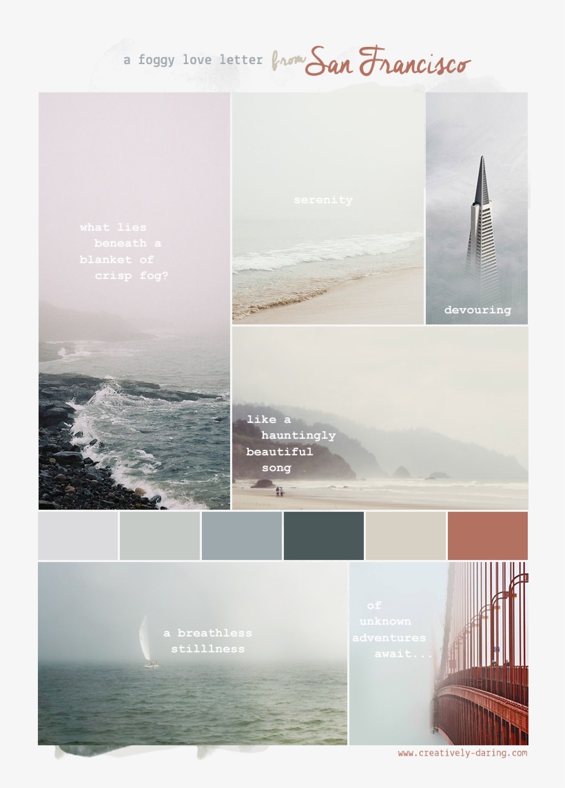 Foggy Love Letter To San Francisco - San Francisco Mood Board, transparent png