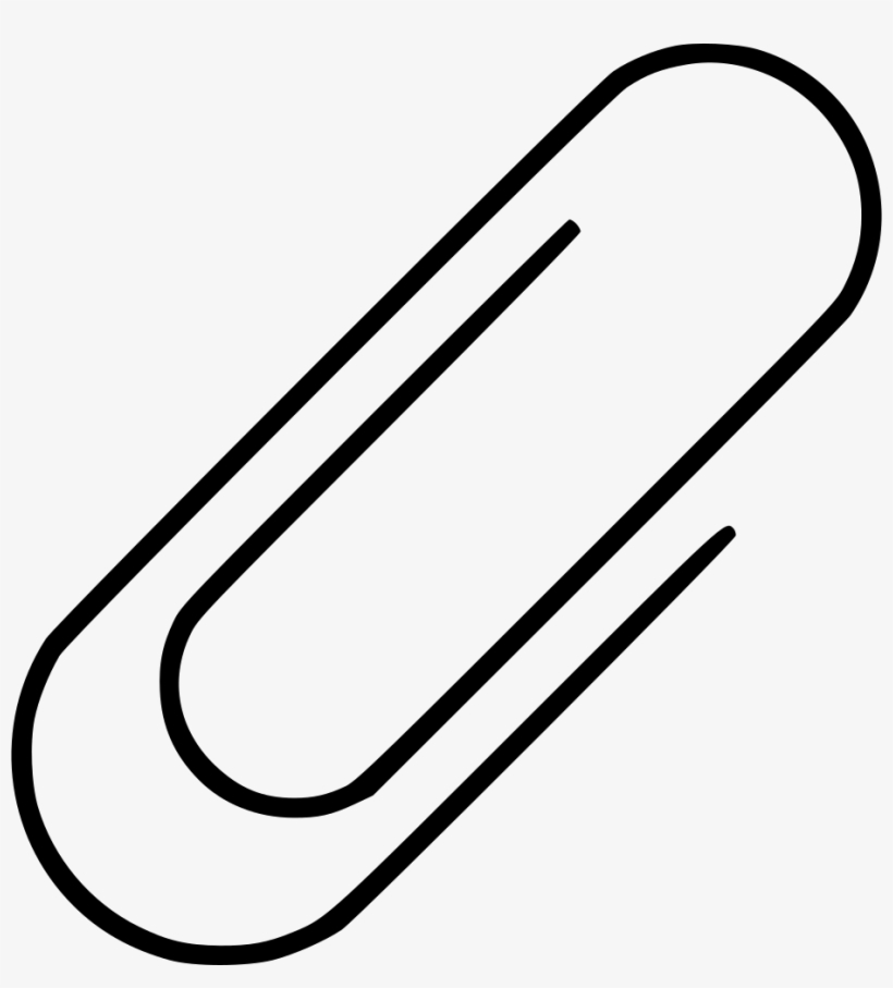 Paperclip Letter Paper Note - Line Art, transparent png