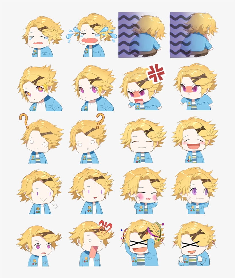 Yoosung - Mystic Messenger Emojis Yoosung - 713x889 PNG 