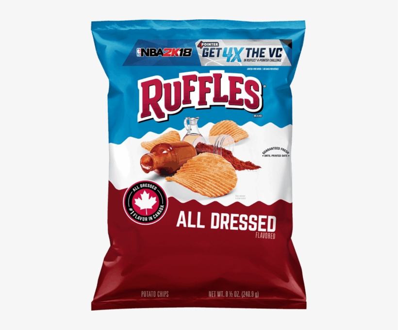 70 For Ruffles® Potato Chips - All Dressed Ruffles, transparent png