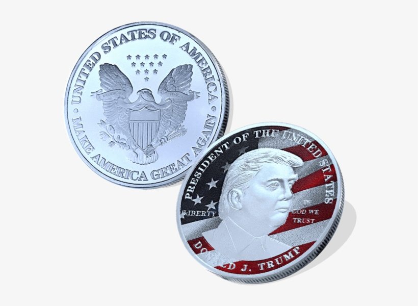 Donald Trump Silver Coin - 2017 President Donald J. Trump - Usa Flag Commemorative, transparent png