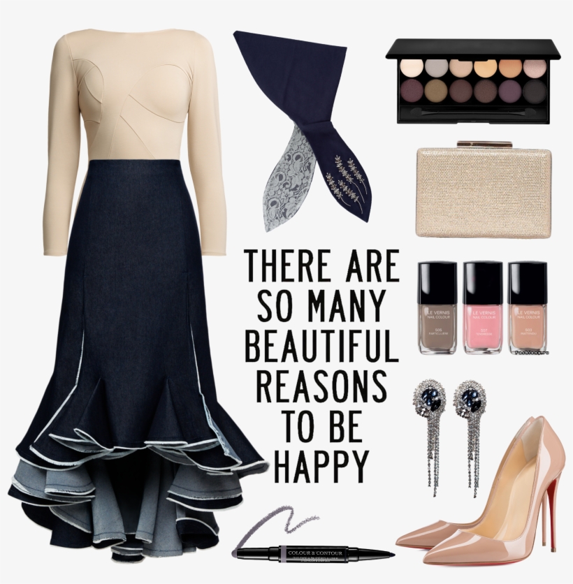 Denim Ruffles - Americanflat Beautiful Reasons Shower Curtain, transparent png