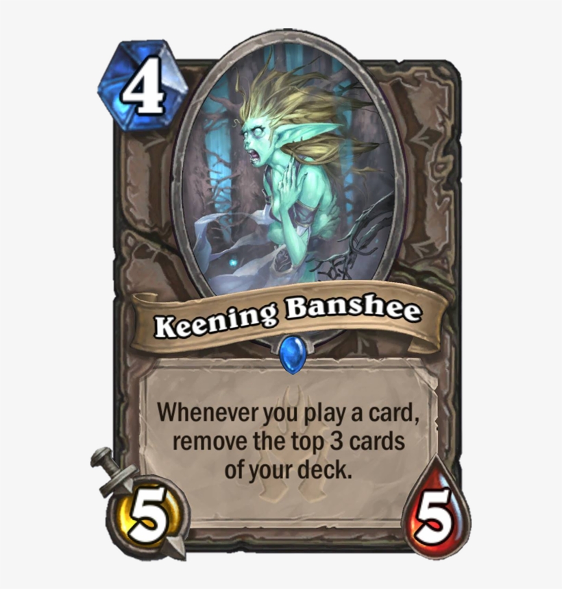 Keening Banshee Card - Mad Hatter Hearthstone, transparent png